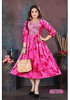 Jlf Aarna V1 Embroidery Rayon Anarkali Long Kurtis Catalog
